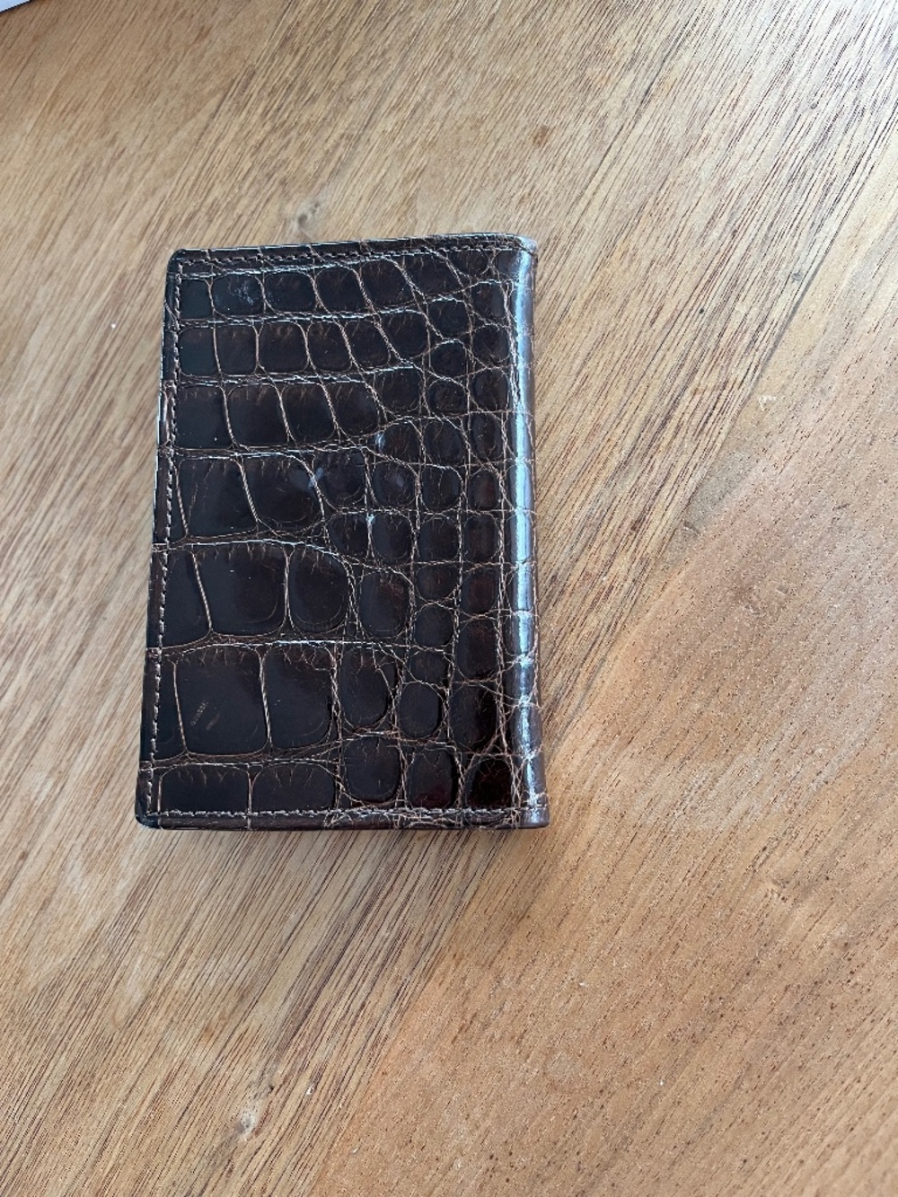 Genuine LAI American Alligator Leather Bifold Card Case — USA Made